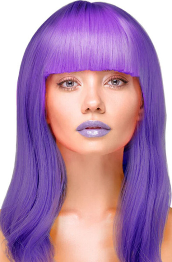 Party Wig Long Straight Purple Hair