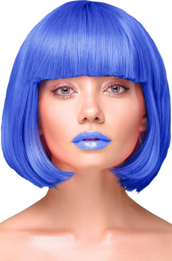 Party Wig Short Straight Hair Dark Blue