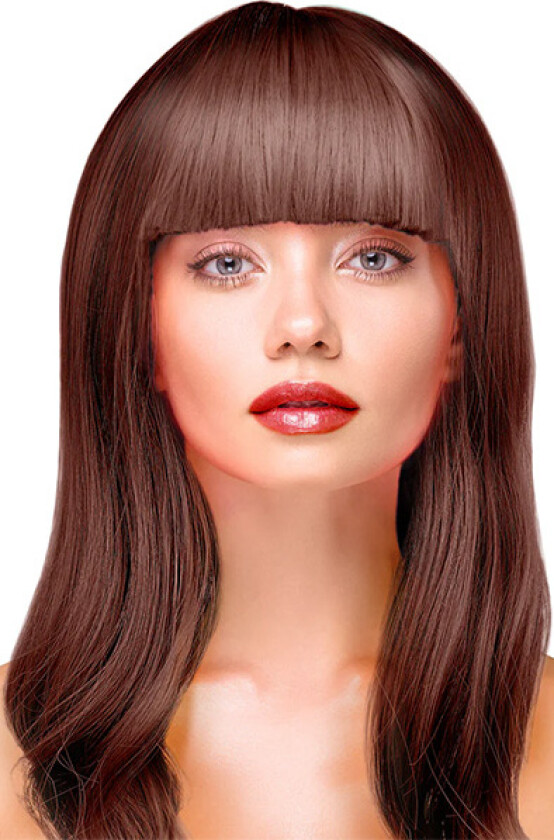 Party Wig Long Straight Brown Hair