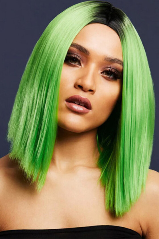 Kylie Wig Two Toned Blend Lime Green