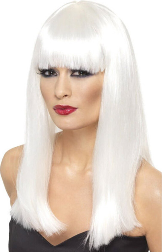 Glamourama Long Straight Wig White