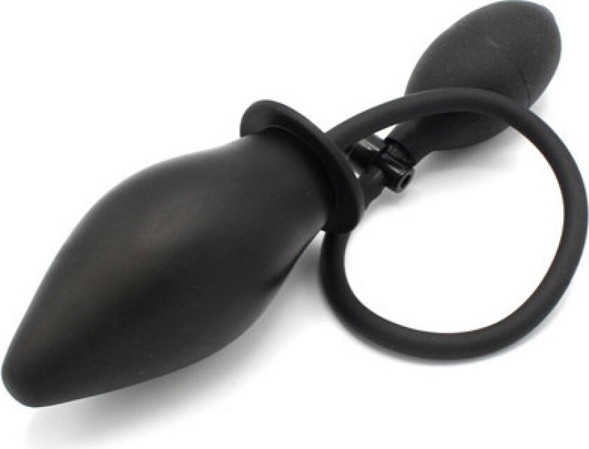 Inflated Anal Spade Plug Black
