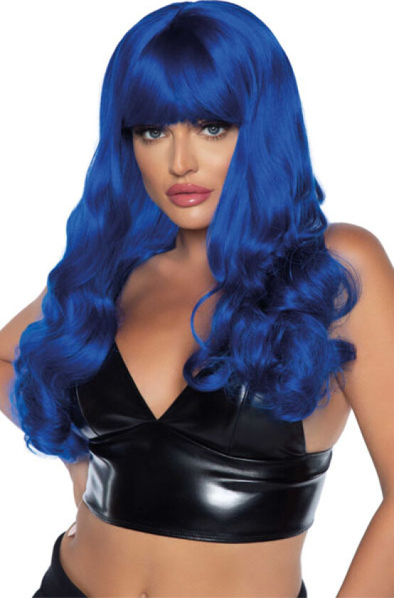 Misfit Long Wavy Wig Blue