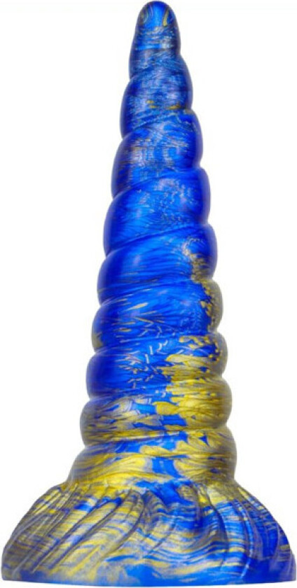 Metallic Dildo Unix Blue/Gold 19,5 cm