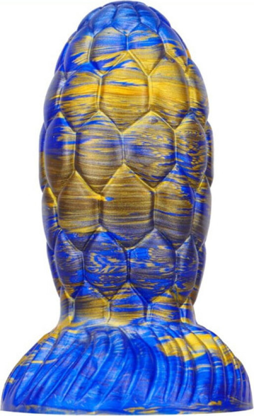 Metallic Dragon Egg Dildo Warnax Blue/Gold 15,5 cm
