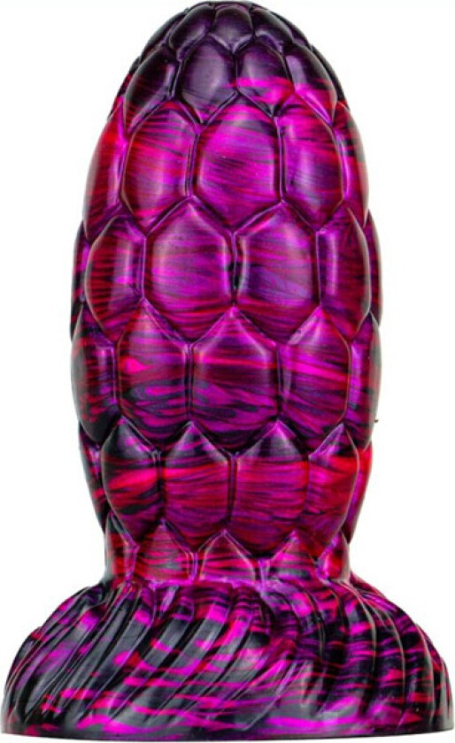 Metallic Dragon Egg Dildo Warnax Purple/Black 15,5 cm
