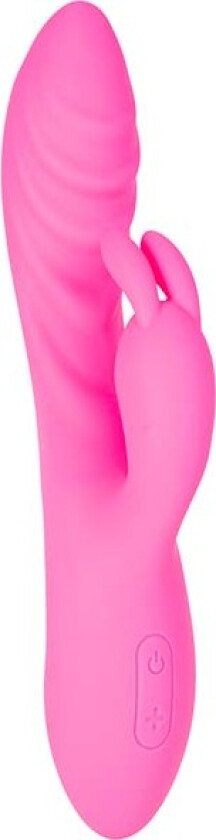 Flexible Ribbed Rabbit Vibrator Pink