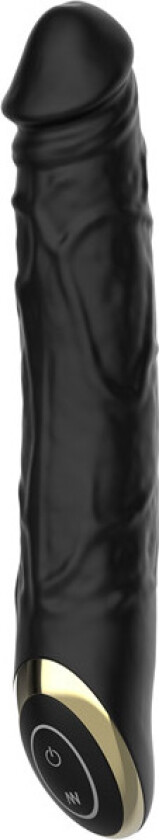 Realistic Vibrating Dildo Black 21 cm