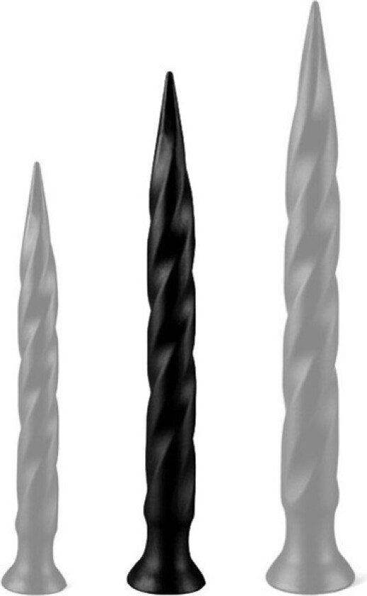 Long Tail Dildo Black 40 cm