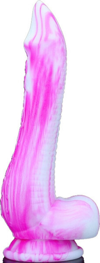 Silicone Dildo Inkipus Pink-White 25cm