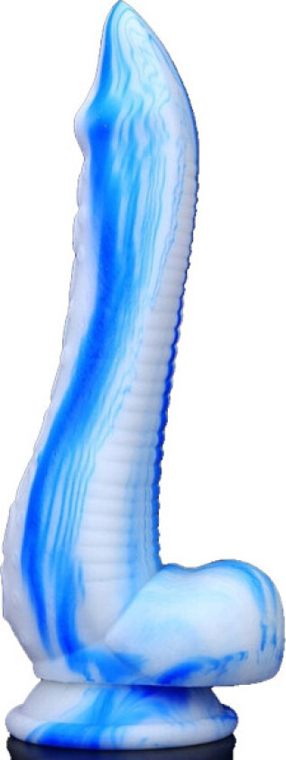 Silicone Dildo Inkipus Blue-White 25cm