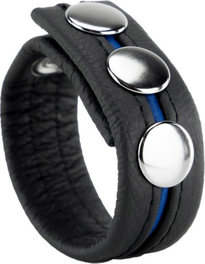 Cockring En Cuir Black/Blue