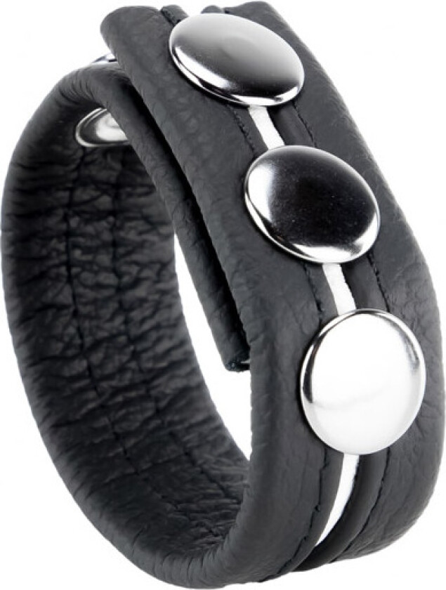 Cockring En Cuir Black/White