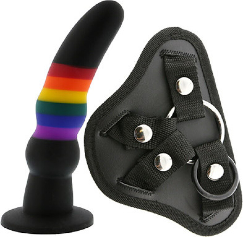 Colourful Love Strap On Solid Dildo 17 cm