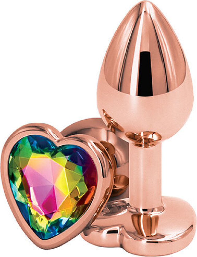 Rose Gold Rainbow Heart Small