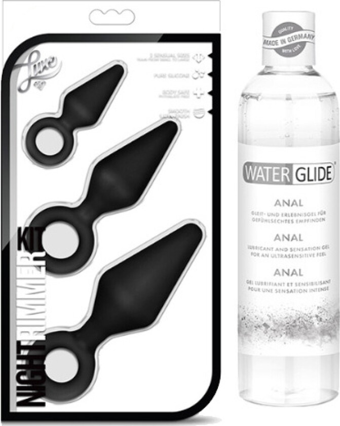 Analpluggar Night Rimmer Kit + Glidmedel Anal 300ml