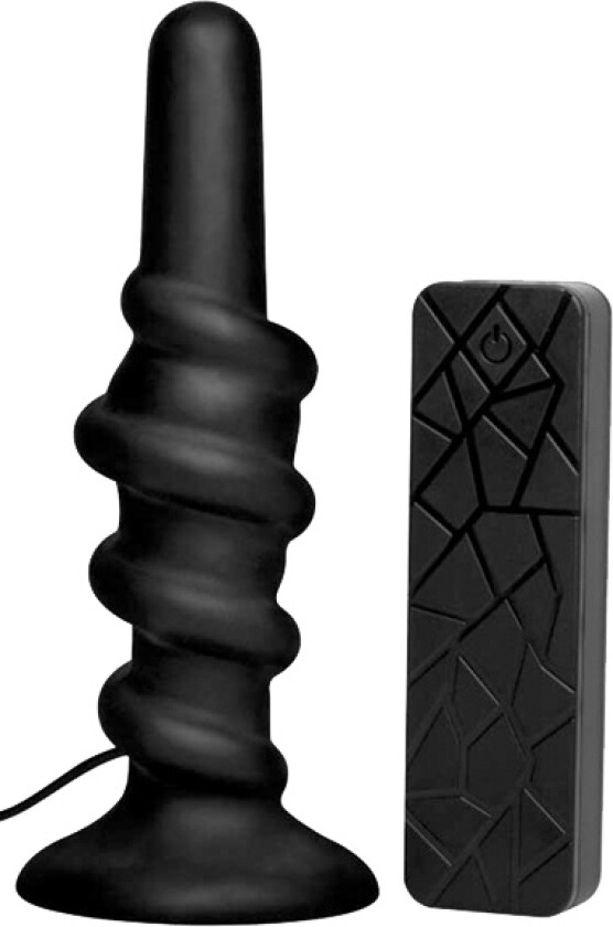 Coiled Silicone Swirl Vibrating Anal Plug with