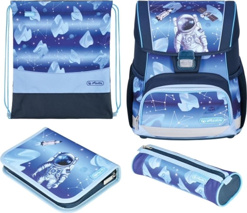 Loop Plus Cosmic Explorer, Pennal, Pencil Pouch, Skolesekk, Sportsbag, Gutt, Barneskole, Ryggsekk, 17 L, Forlomme, Sidelomme