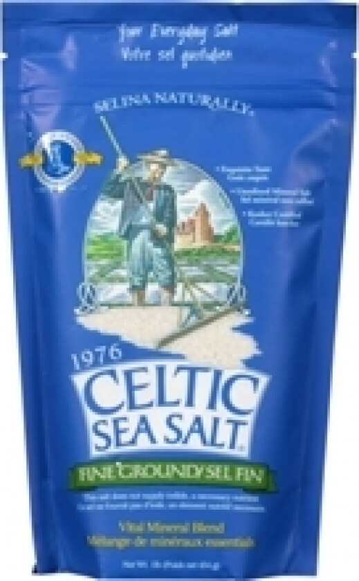 Celtic Sea Salt Light Grey Fine Ground 454 gram