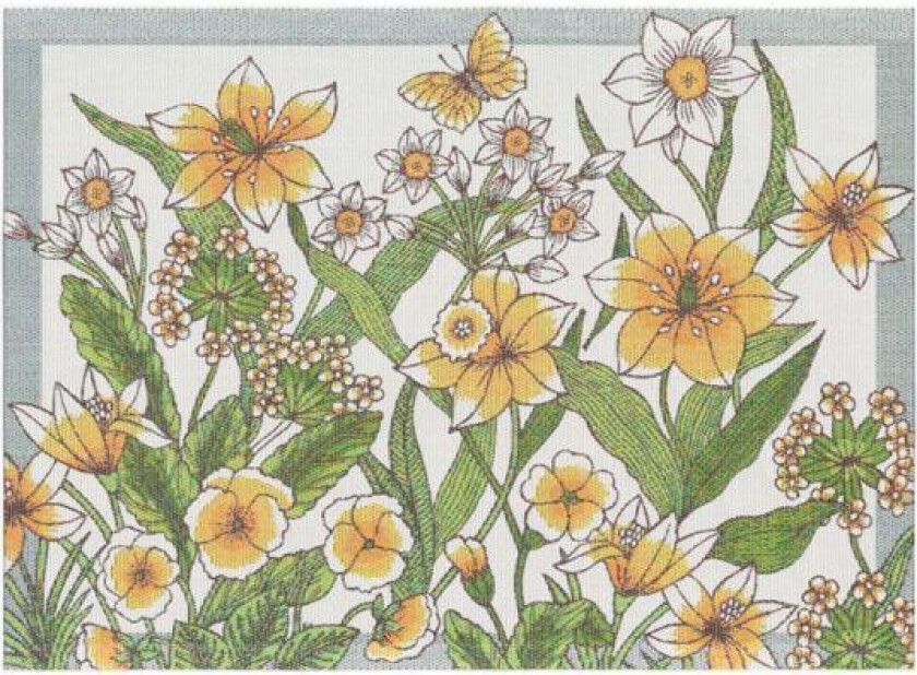 Daffodil bordbrikke 35x48 cm gul