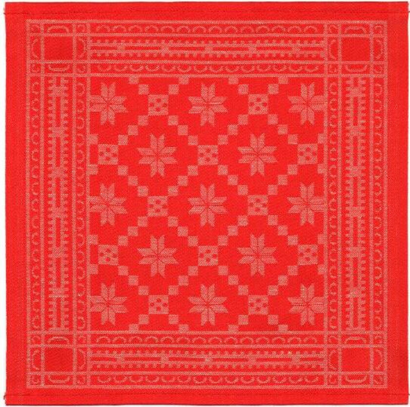 Åttebladrose serviett 35x35 cm rød