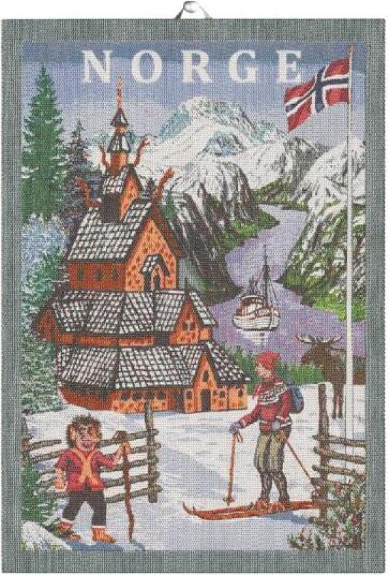 Norge kjøkkenhåndkle 35x50 cm