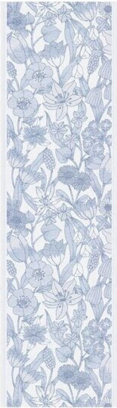 Havsblom løper 35x120 cm blå