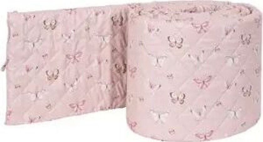 Sengekant sprinkelseng - Rosa - Butterflies -