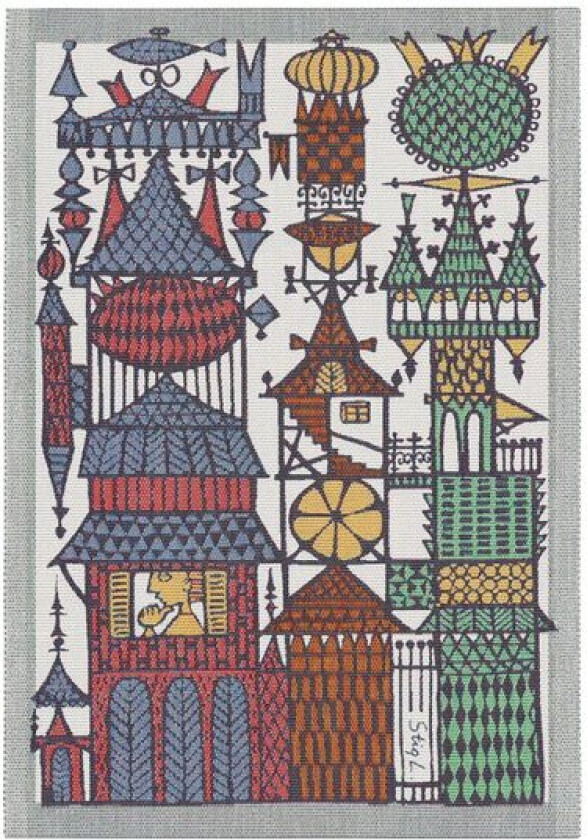 Stig L Stadssaga håndkle 35x50 cm multi