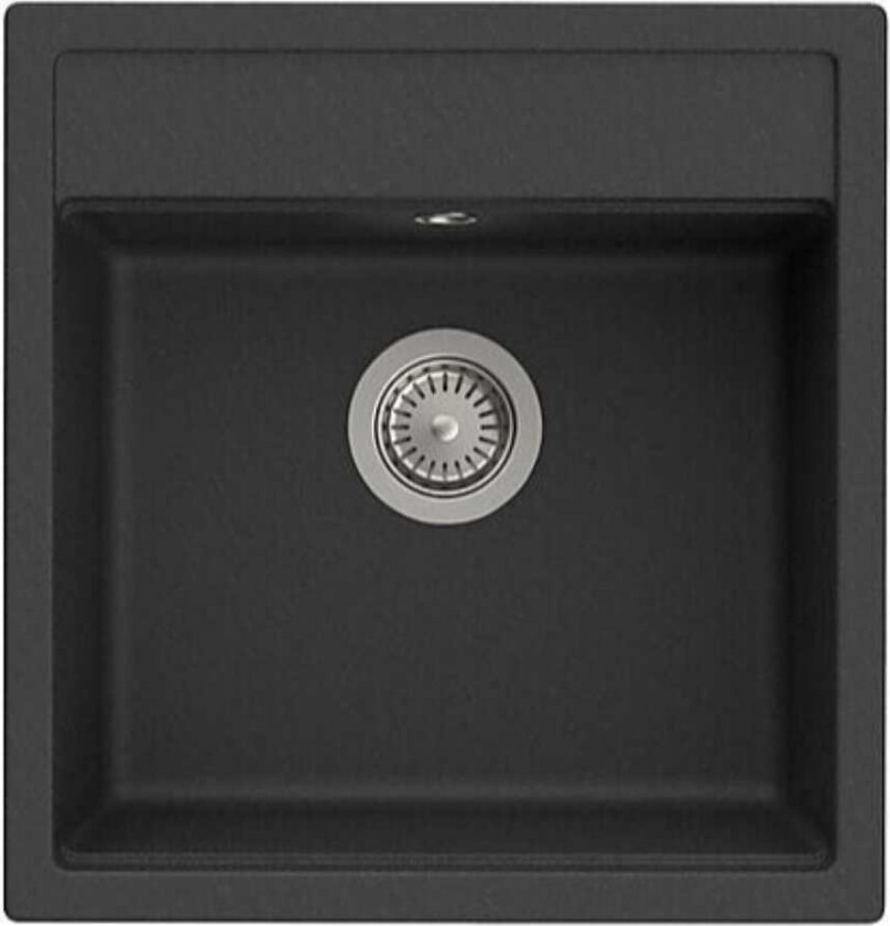 Helsinki Quarzex Kjøkkenvask Svart / 43.5 cm
