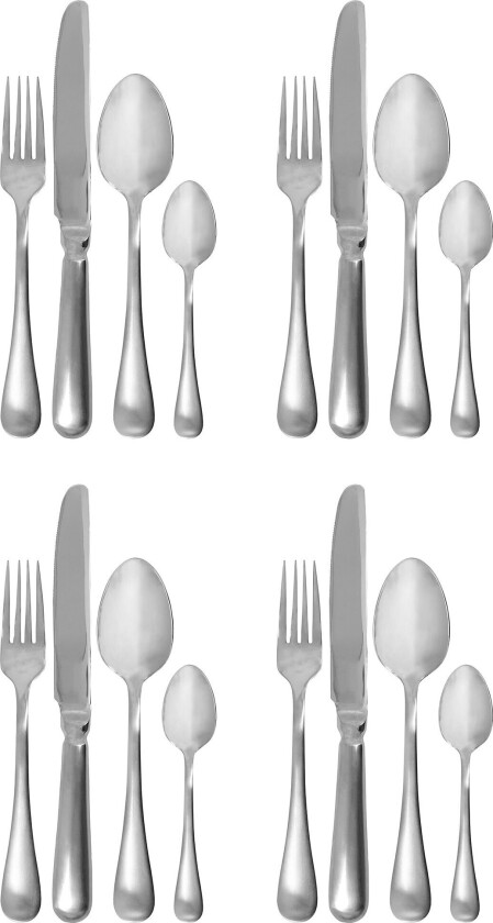 Brush bestikksett 16 deler, rustfritt stål