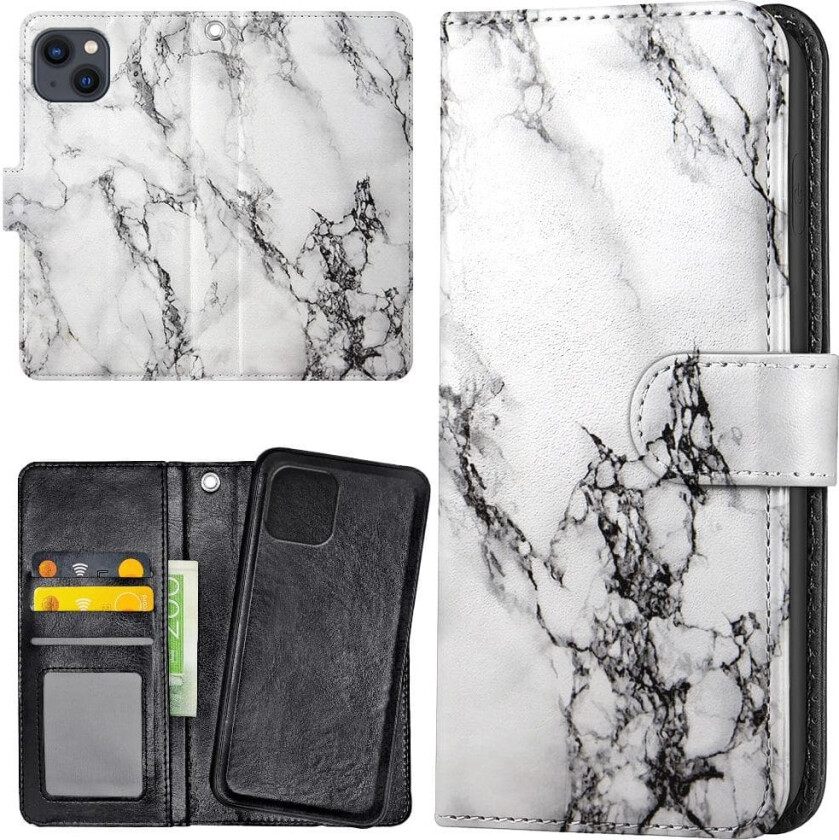 iPhone 14 Plus - Lommebok Deksel Marmor