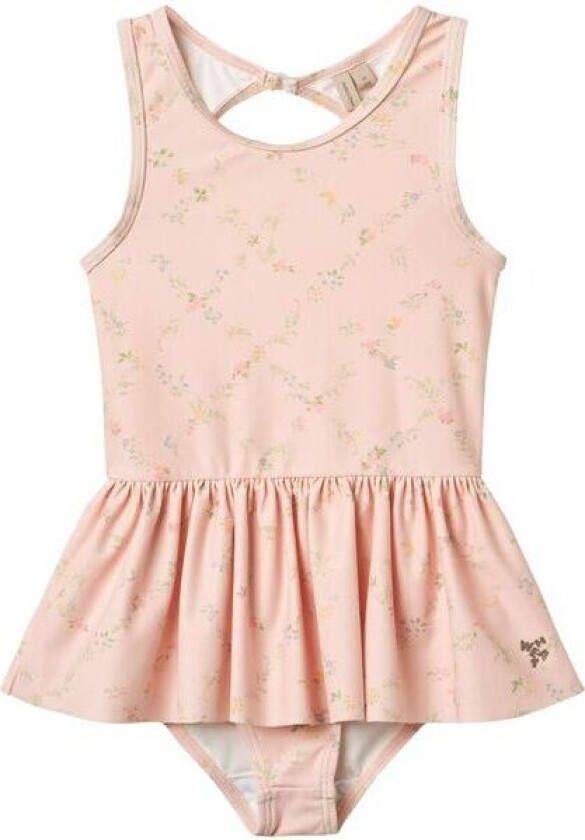 Erna badedrakt til barn, checked flowers