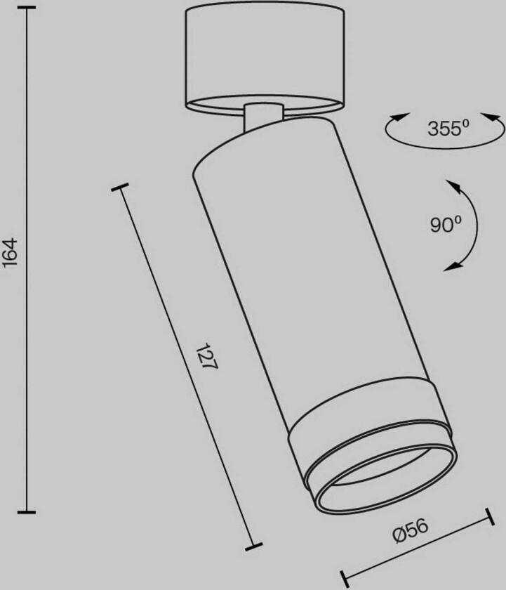 LED-downlight Focus Zoom, svart, 4 000 K, roterbar