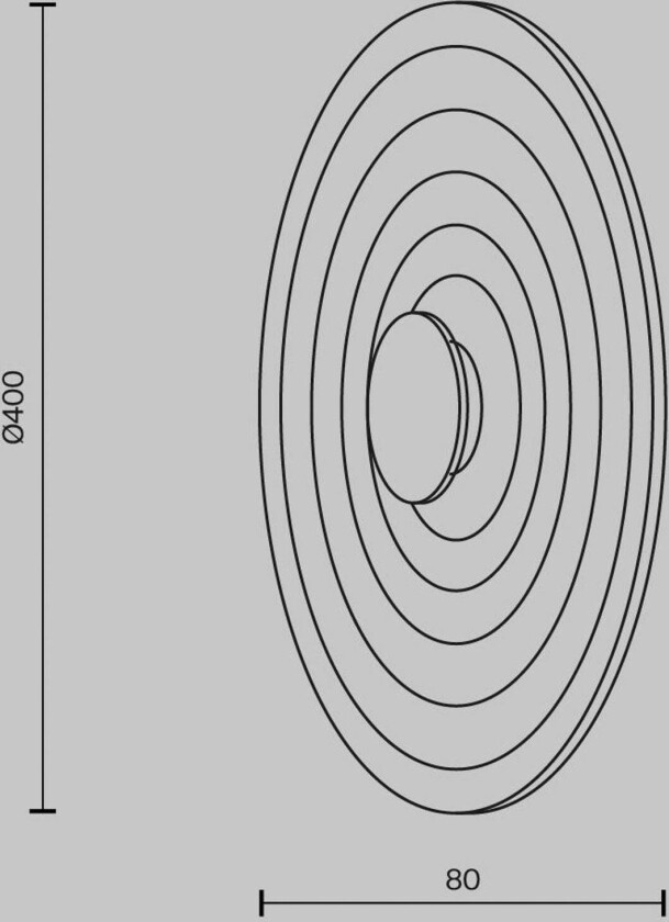 LED-vegglampe Nami, cappucino, Ø 40 cm, aluminium