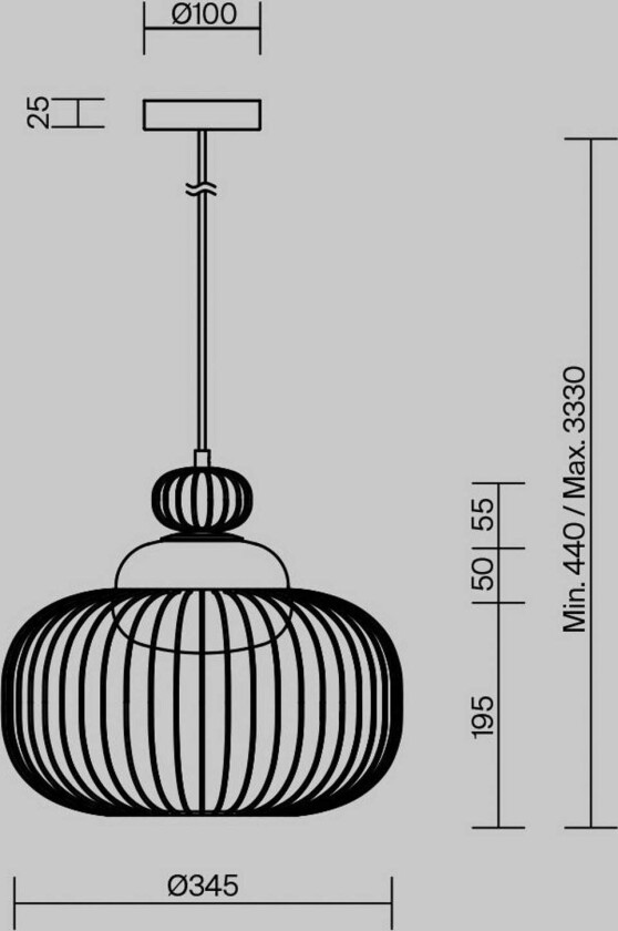 hengelampe Levitation, Ø 34,5 cm, G9, messing