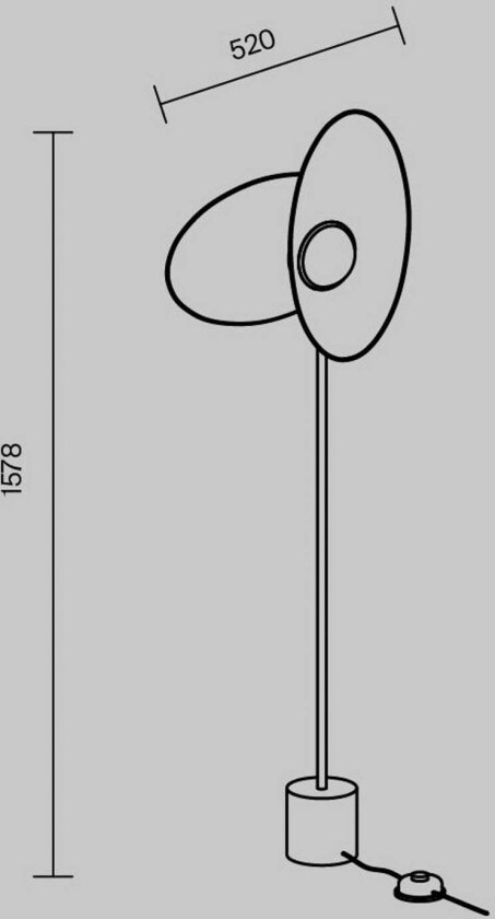 Evolution LED-gulvlampe, svart/hvit, høyde 158 cm