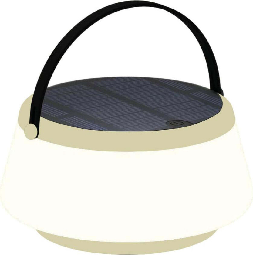 Solar bordlampe 2,2W 2700 Kelvin IP44 utendørs med solcelle - Hvit