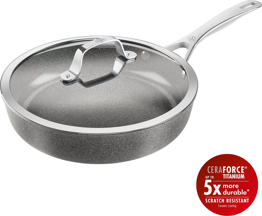 Salina Ceramic Saute Pan with Lid - 28 cm