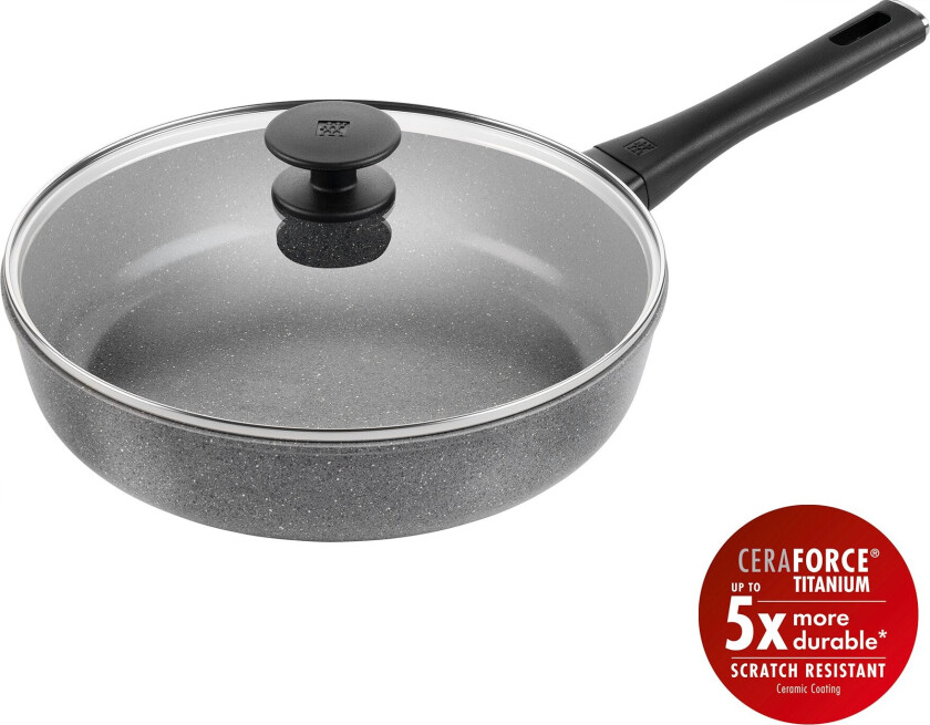 Terreno Plus Ceramic Saute Pan - Gray - 28 cm