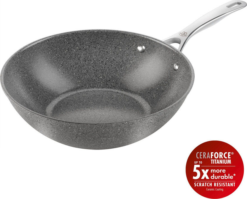 Salina Ceramic Wok - no-color - 30 cm