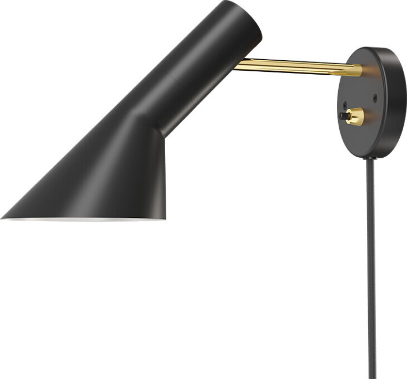 AJ Vegglampe Brass/Black