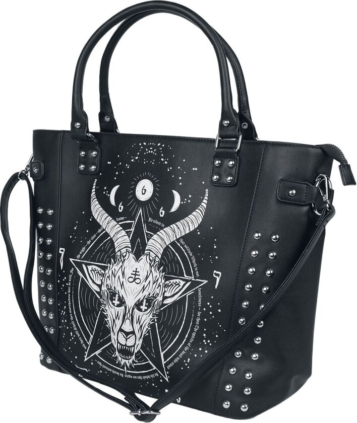 Goth Håndveske - Baphomet - Damer - svart-hvit