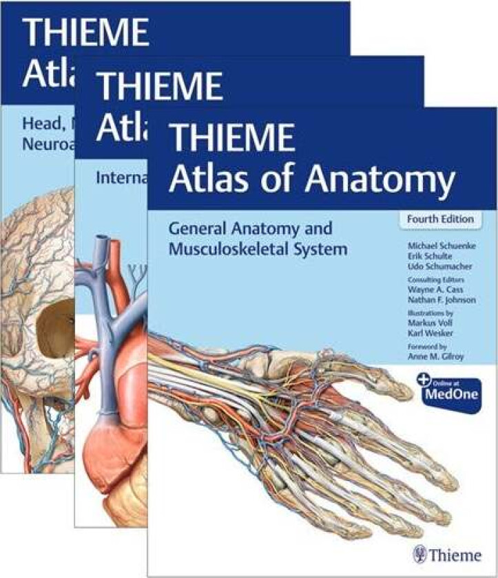 Bilde av Atlas of Anatomy, 3 Vol Set av Michael Schulte Erik Schumacher Udo St Schuenke