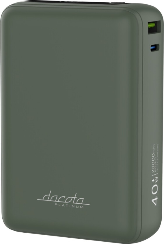 AM20 40 W powerbank 20 000 mAh, grønn