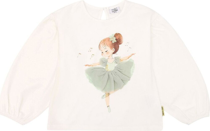 Alma Langermet T-skjorte Ivory | Hvit | 104 cm