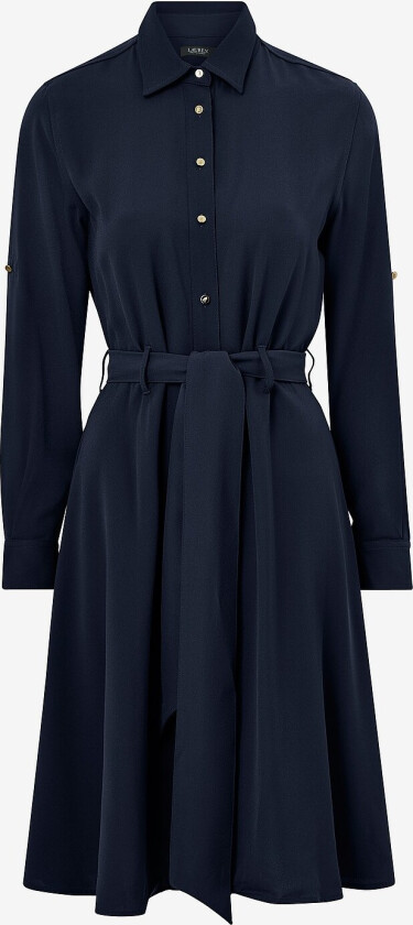 Skjortekjole Triple Georgette LS Shirtdress - Blå