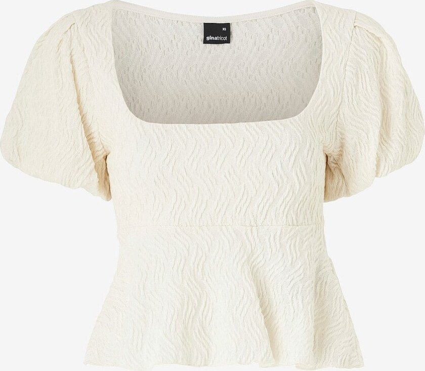 Topp Peplum Top - Natur