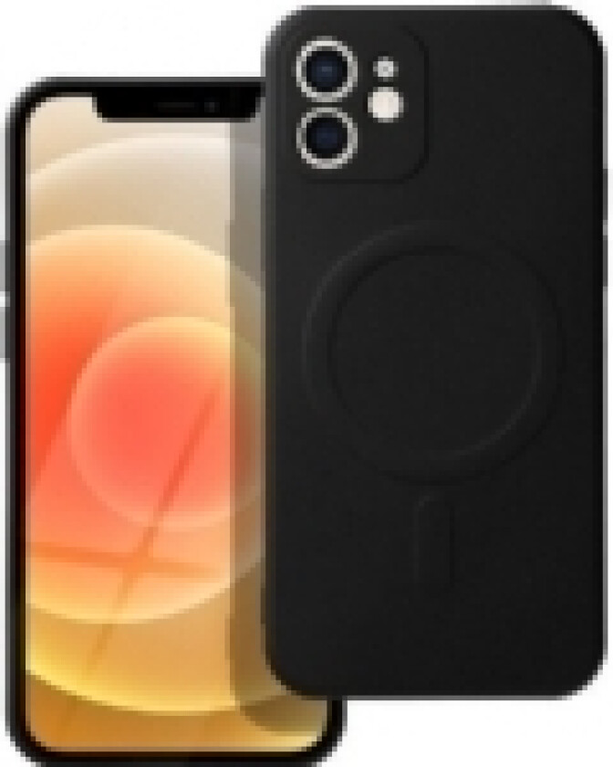 SILIKONE MAG COVER-deksel kompatibel med MagSafe for IPHONE 12 svart