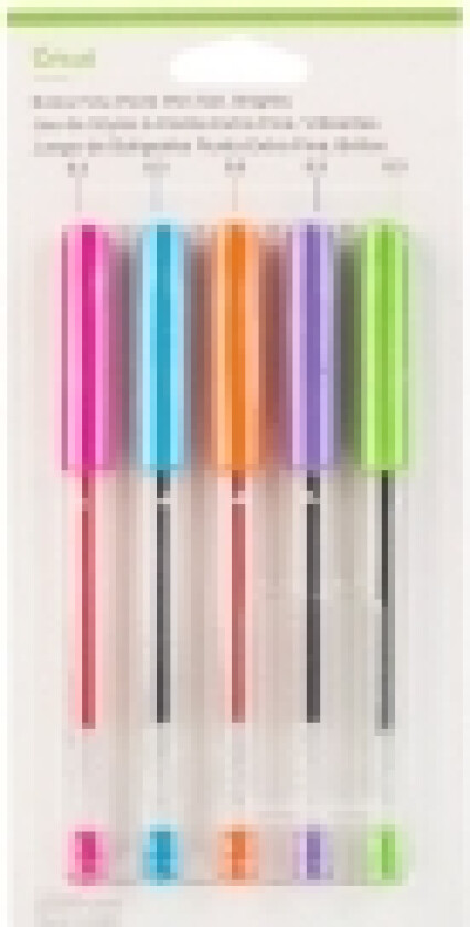 Brights - Kulepenn - blå, oransje, fiolett, rosa, limettgrønn - 0.3 mm - ekstra fin (en pakke 5)